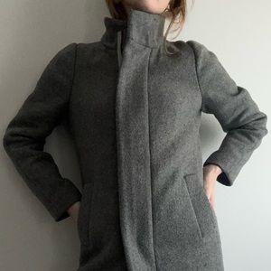 J Crew city cocoon coat in gray